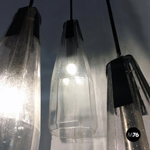 Load image into Gallery viewer, Murano glass three-light chandelier, 1970s

