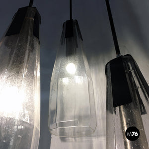 Murano glass three-light chandelier, 1970s