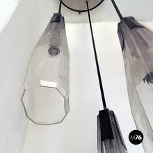 画像をギャラリービューアに読み込む, Murano glass three-light chandelier, 1970s
