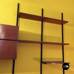 Wall bookcase E22 by Osvaldo Borsani for Tecno, 1960s