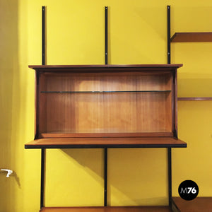 Wall bookcase E22 by Osvaldo Borsani for Tecno, 1960s