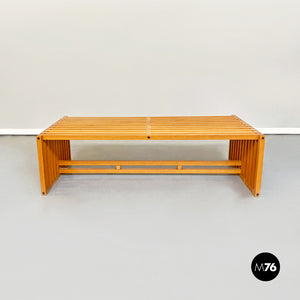 Wood coffee table mod.Ara by Lella and Massimo Vignelli for Driade, 1970s