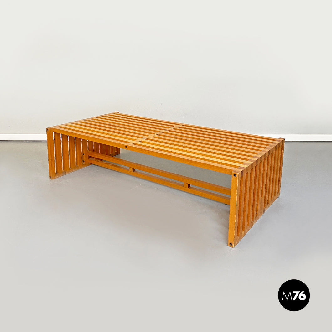 Wood coffee table mod.Ara by Lella and Massimo Vignelli for Driade, 1970s