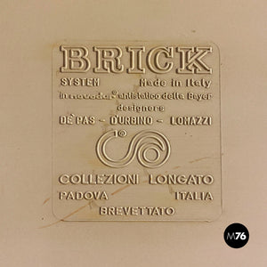 Brick System bookcase by De Pas, D'Urbino and Lomazzi for Collezioni Longato, 1970s