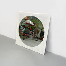Load image into Gallery viewer, Round shape mirror with square plastic frame, 1980s
