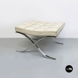 Barcelona pouf or footrest by Mies Van Der Rohe for Knoll, 1970s