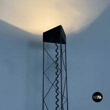 Load image into Gallery viewer, Metal floor lamp with triangular section base, 1980s

