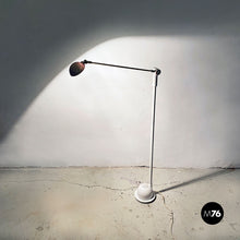 Load image into Gallery viewer, White metal and plastic floor lamp, 1980s
