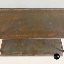 Load image into Gallery viewer, Italian modern metal table or consolle with two tops, 1990s
