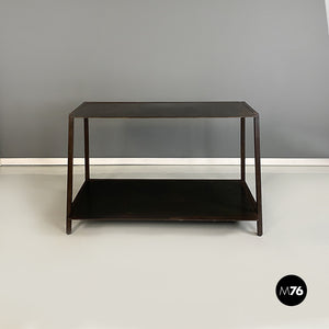 Italian modern metal table or consolle with two tops, 1990s