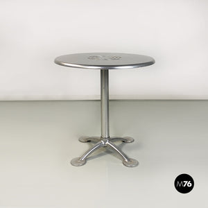 Brushed aluminium casting bar or dining tables, 1980s