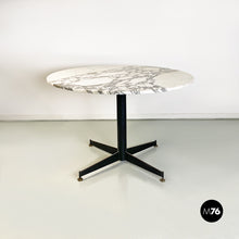Load image into Gallery viewer, Marble, metal and brass details dining table, 1950s
