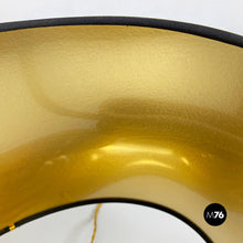 Carica l&#39;immagine nel visualizzatore di Gallery, Brass and glossy black lampshade table lamps, 1940s
