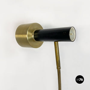 Brass and metal adjustable floor lamp by Stilux, 1960s
