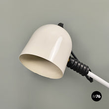 Load image into Gallery viewer, White and black metal adjustable table lamp, 1980s
