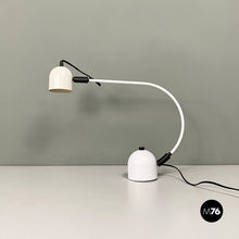将图片加载到图库查看器，White and black metal adjustable table lamp, 1980s
