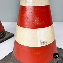 Load image into Gallery viewer, Red and white road cones, 1960s
