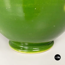 Load image into Gallery viewer, Green ceramic vase with a circular motif by Deruda, 1940s
