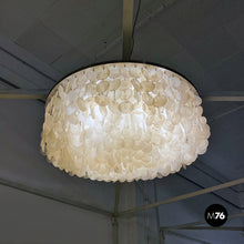 Load image into Gallery viewer, Aluminum and glass Fun ceiling chandelier by Verner Panton for Luber, 1960s
