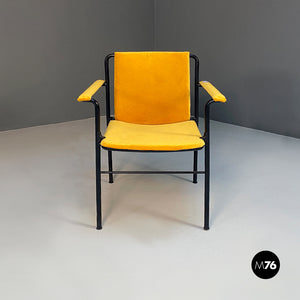 Stackable Movie chair with armrest by Mario Marenco for Poltrona Frau, 1970s