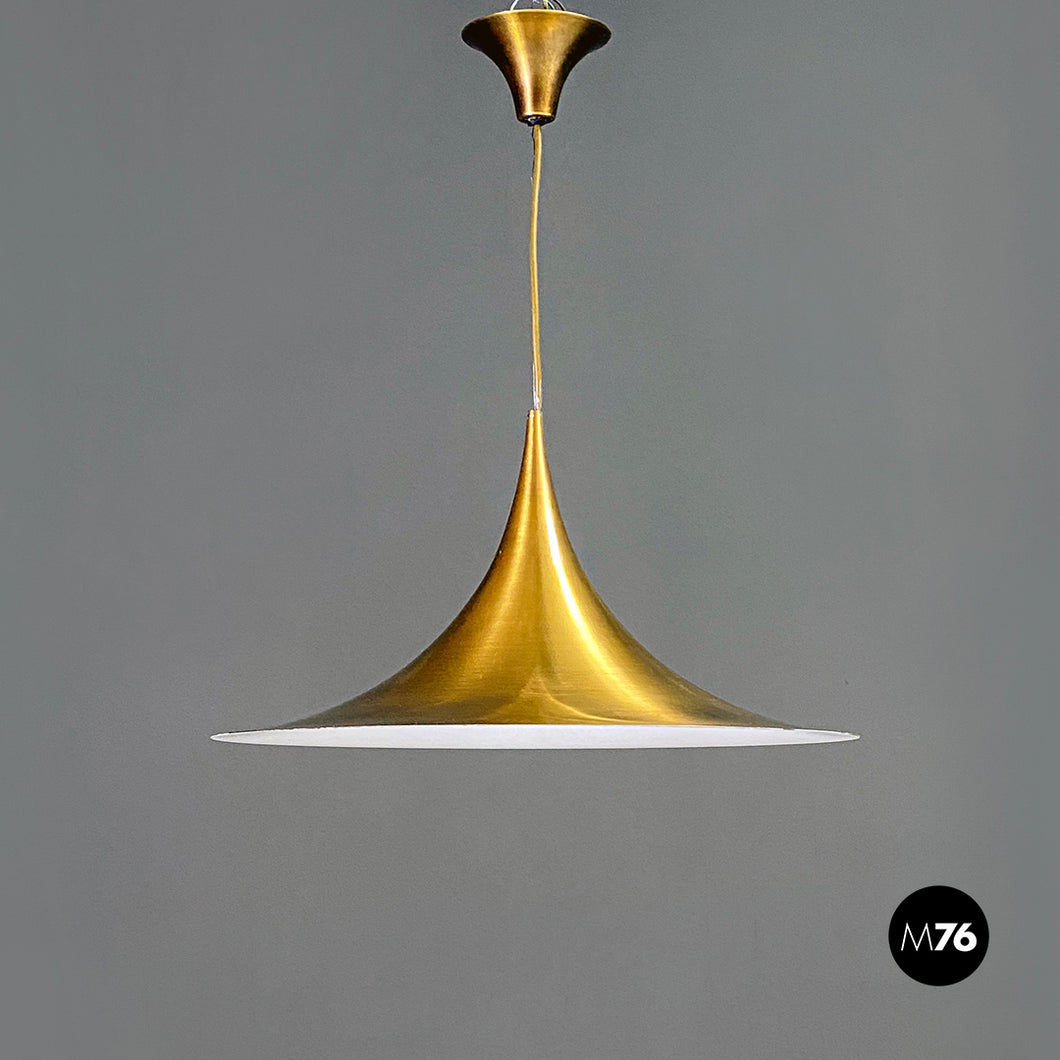 Metal Semi chandelier by Bonderup & Thorup for Fog & Morup, 1970s