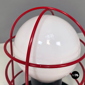 Black and red metal wall or ceiling lamp by Targetti, 1980s