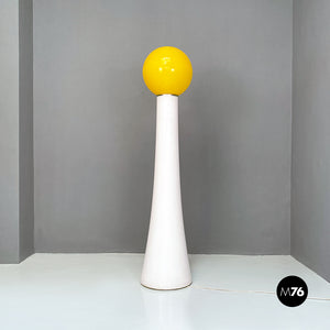 Plastic and yellow glass floor lamp by Annig Sarian for Kartell, 1970s