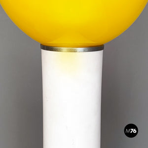 Plastic and yellow glass floor lamp by Annig Sarian for Kartell, 1970s