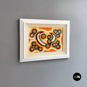 Abstract painting with relief motif, 1970s