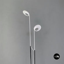 Load image into Gallery viewer, Black and white two lights floor lamp, 1980s.
