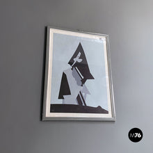 Load image into Gallery viewer, Grey and black abstract painting by Dova, 1980s
