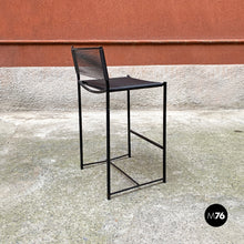 Carica l&#39;immagine nel visualizzatore di Gallery, Black metal and plastic high stool by Giandomenico Belotti for Alias, 1979
