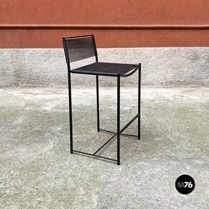 Black metal and plastic high stool by Giandomenico Belotti for Alias, 1979