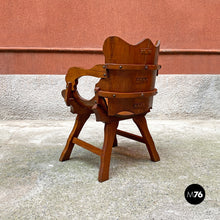 Load image into Gallery viewer, Curved wood irregular shape rustic armchair, 1930s
