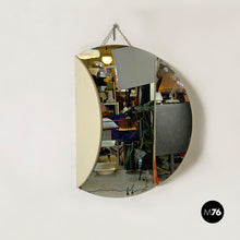 Load image into Gallery viewer, Round wall mirror with hinged side doors, 1980s
