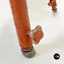 Charger l&#39;image dans la galerie, Orange metal and brown tan suede gym horse, 1960s

