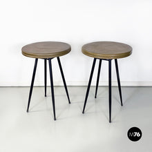 Carica l&#39;immagine nel visualizzatore di Gallery, Black and brown-olive green bar tables, 1950s

