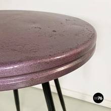 将图片加载到图库查看器，Black and purple plum metal bar tables, 1950s
