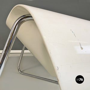 White Nastro CL9 armchair by Franca Stagi and Cesare Leonardi for Bernini, 1960s