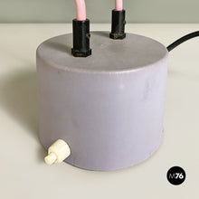 Carica l&#39;immagine nel visualizzatore di Gallery, Pink metal table lamps sculpture, 1980s
