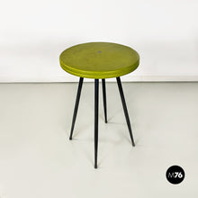 Charger l&#39;image dans la galerie, Black and acid green metal bar tables, 1950s
