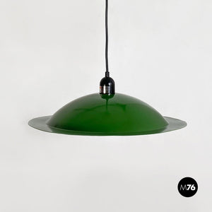 Green metal Lampiatta chandelier by De Pas, D'Urbino and Lomazzi for Stilnovo, 1970s