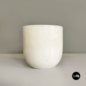 White marble bowl with removable lid, 1980s