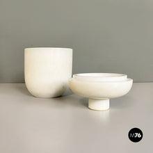Load image into Gallery viewer, White marble bowl with removable lid, 1980s

