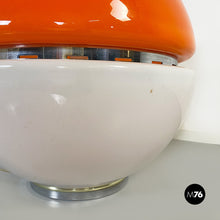 Load image into Gallery viewer, Space Age orange plastic and opaline glass table lamp, 1970s
