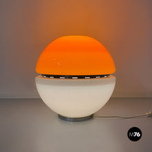Carica l&#39;immagine nel visualizzatore di Gallery, Space Age orange plastic and opaline glass table lamp, 1970s
