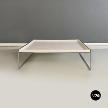 将图片加载到图库查看器，Steel and white plastic Trays coffee table by Piero Lissoni for Kartell, 1990s
