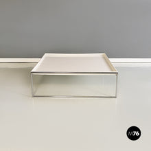 将图片加载到图库查看器，Steel and white plastic Trays coffee table by Piero Lissoni for Kartell, 1990s
