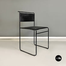 将图片加载到图库查看器，Black scooby and metal Spaghetti chair by Giandomenico Belotti for Alias, 1980s
