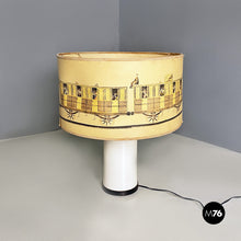 Load image into Gallery viewer, Metal and parchment table lamp, 1970s
